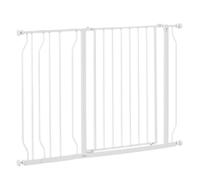 Barrière de sécurité barrière pour animal domestique longueur réglable barrière escaliers couloirs portes sans perçage en acier et ABS dim. 75-115L x