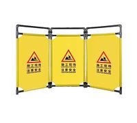 Barrière de sécurité, barrières de sécurité Pliables Jaunes Haute visibilité, 3 Panneaux de 1 m de Haut en PVC Robuste, Panneaux de signalisation de sécurité pour la Mise en Garde, idéaux po