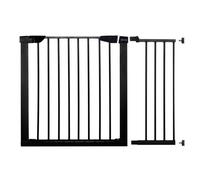 Barrière de Sécurité Bébé Enfant pour Escaliers Portes - SPRINGOS - 75-110 cm - Métal - Noir - Pression