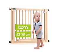 Barrière de sécurité bébé escalier 103-111 cm - Bois hêtre naturel - Sans perçage - Double ouverture - Miko - BOMI