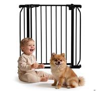 Barrière de sécurité bébé LIONELO Truus Slim - 75-105 cm - Fixation par pressio - Sans perçage - Ouverture à double sens - Noir