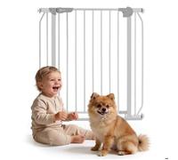 Barrière de sécurité bébé LIONELO Truus Slim - 75-105 cm - Fixation par pressio - Sans perçage - Ouverture à double sens - Gris