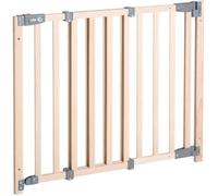 Barrière de Sécurité Bébé ROBA Safety Up - Largeur Réglable 70-118.5cm - Bois Naturel/Gris marron TU
