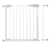 Barrière de Sécurité Bébé SPRINGOS® - Escaliers, Portes 76-92 cm - Métal + Plastique - Auto-close - Blanc