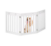 Barrière de sécurité chien Grille protection 3 panneaux motifs pattes pliable