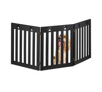 Barrière de sécurité chien Grille protection 3 panneaux motifs pattes pliable
