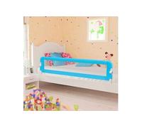 Barrière de sécurité de lit d enfant Bleu 180x42 cm Polyester