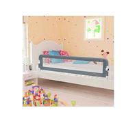 Barrière de sécurité de lit d enfant Gris 180x42 cm Polyester