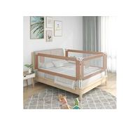 Vidaxl Barrière De Sécurité De Lit D'enfant Taupe 100x25 Cm Tissu