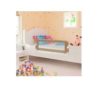 vidaXL Barrière de sécurité de lit d'enfant Taupe 120x42 cm Polyester