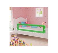 vidaXL Barrière de Sécurité de Lit Enfant Rail de Lit Pliable Barrière de Protection Bébé Chambre à Coucher Vert 180x42 cm Polyester
