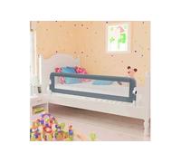 Vidaxl Barrière De Sécurité De Lit D'enfant Gris 120x42 Cm Polyester