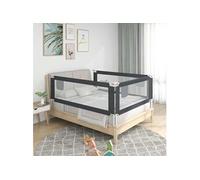 Barrière de sécurité de lit d'enfant Gris foncé 100x25 cm Tissu 10226