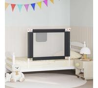 vidaXL Barrière de sécurité de lit d'enfant Gris foncé 100x25 cm – Tissu Bébé