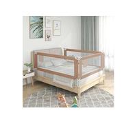 Barrière de sécurité de lit d'enfant Taupe 200x25 cm Tissu 10224