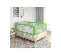 Barrière de sécurité de lit d'enfant Vert 200x25 cm Tissu 10197