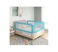 Barrière de sécurité de lit enfant Bleu 90x25 cm Tissu