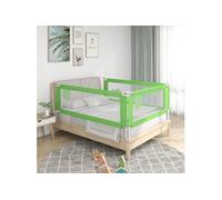 vidaXL Barrière de Sécurité de Lit d'enfant Protection de Lit Bébé Tout-Petits Chambre à Coucher Maison Intérieur Vert 90x25 cm Tissu