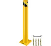 Barrière De Sécurité En Acier 36x4.5po Poteau De Sécurité En Acier Tuyau Jaune De Signes Pour La Protection Des Entrées/Des Parkings/Des Trottoirs/Des Pistes Cyclables