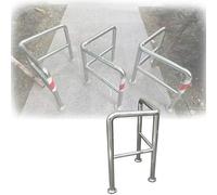 Barrière de sécurité en forme de L, barrière de sécurité pour allée, clôture de séparation de véhicules piétons, barrière d'isolation pour parking (lot de 4)