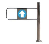 Barrière de sécurité en métal à fermeture automatique pour supermarché et entrepôt pour bibliothèque et magasin, taille universelle, 50 x 97 cm, finition argentée durable