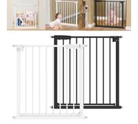 Barrière De Sécurité Enfant, 75-82cm De Large Barriere De Securite Chien Barriere Escalier Barrière De Sécurité Sans Perçage, Double Verrouillage Barriere Escalier Barrière Sécurité Enfant, Blanc