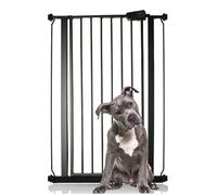 Bettacare Barrière pour Enfants et Chiens, Barrière Extra Haute de 104cm, Barrière de Sécurité Étroite à Pression pour Escalier, 75cm - 83cm, Couleur Noir Mat