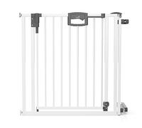 Barrière de Sécurité Enfant Easylock - Barrière Escalier sans Perçage - Barrière Chien et Enfant - Geuther (Blanc, Métal, 108,5 cm - 116,5 cm)