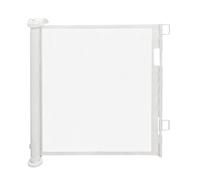Barriere de Securite Enfant en ABS,Barrière de Sécurité Rétractable, pour Enfants/Animaux domestiques, Opération à Une Main/Installation Simple/Belle et Durable H86cm x L180cm (Blanc, L150cm x H86cm)