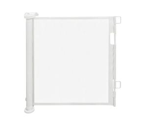 Barriere de Securite Enfant en ABS,Barrière de Sécurité Rétractable, pour Enfants/Animaux domestiques, Opération à Une Main/Installation Simple/Belle et Durable H86cm x L180cm (Blanc, L150cm x H86cm)