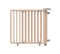 Barrière de sécurité escalier extensible bois vernis clair - 93 à 135 cm