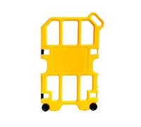 Barrière de sécurité extensible avec pivot à 360° et roulettes, garde-corps pliable portable pour contrôle de la circulation et gestion de la foule