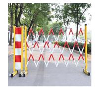 Barrière de sécurité extensible - Clôture de sécurité pliable en métal pour la construction et la protection des allées, contrôle temporaire du trafic, accès piéton, rouge et blanc, taille 1,2 x 5 m