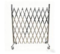 Barrière de sécurité Extensible en Acier Inoxydable, barrière de Circulation Pliable et Mobile sur Roues pour garages, écoles et centres commerciaux - Modèle Polyvalent de 1,2 x 3 m