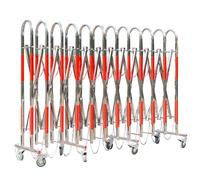 Barrière de sécurité Extensible en Acier Inoxydable - Clôture métallique rétractable de 10 m pour allée, Cour et Jardin - Installation Facile - Barrière extérieure pour terrasse et Garage