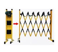 Barrière de sécurité extensible en métal - Fermeture rétractable pour zones de travail, garages et quais de chargement - Facile à déplacer, idéale pour sécuriser les espaces et améliorer la sécurité