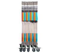 Barrière de sécurité Extensible en métal - Portail Mobile Flexible et réglable, clôture de Circulation Industrielle, Acier Inoxydable, Multicolore, 1,5 x 3 m pour événements et Gestion des f
