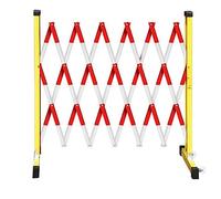 Barrière de sécurité extensible en métal pour le contrôle des piétons et la gestion de la circulation routière, clôture mobile pliante avec roulettes, idéale pour les événements et les chantiers de