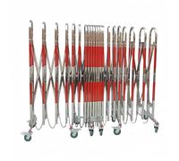 Barrière de sécurité Extensible et Pliable en Acier Inoxydable avec roulettes - Clôture d'allée rétractable Flexible pour Garage extérieur, Portail à Ciseaux pour Un accès Facile et Une sécu