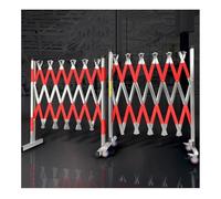 Barrière de sécurité extensible, garde-corps amovible, clôture de rue mobile en acier inoxydable avec poulie, barrière isolante de contrôle des foules (1,3 x 3 m) pour événements et sécurité publique