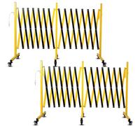 Barrière de Sécurité Extensible Pliante 7M, Clôture d’Escalier en Acier, Roulante à 360°, Barrière à Ciseaux ou Porte avec Cadenas, pour Maison sous-Sol Garage,2 pcs