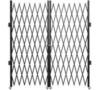 Barrière de Sécurité Extensible Pliante Porte Double-VEVOR-Escalier Acier- 3 1 m H x 1 56 m L-360°-Cadenas-Maison Sous-sol Garage