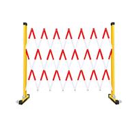 Barrière de sécurité extensible réglable - 1,2 m/1,5 m rétractable en métal pour construction extérieure, allée, sécurité routière - Bleu, taille : 1,2 m x 6 m