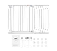 Barrière de Sécurité Extensible - VEVOR- Porte de sécurité rétractable75-123x76 cm ,Espacement des tiges 53 mm,Blanc