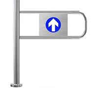 Barrière de sécurité for entrée supermarché, allée en acier inoxydable et porte battante bibliothèque durable for piétons - Sécurisez votre magasin vos zones panoramiques(Left,6 0x97cm)