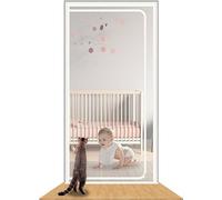 Barrière De Sécurité For Fenêtre De Balcon For Chats 80 X 210 Cm, Filet De Protection For Chat Avec Ruban Adhésif, Filet De Fenêtre Anti-moustiques Avec Fermeture Éclair ( Color : White , Size : 130x2