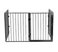 Barrière de sécurité- Grille de Protection métal - Pliable - avec Porte Inclus - 4 éléments- 240 * 2.5 * 75cm - Noir