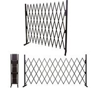 Barrière de sécurité HWC-B34, Grillage à ciseaux pour animaux, extensible, alu brun ~ hauteur 153cm, largeur 36-300cm