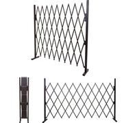 Barrière de sécurité HWC-B34, Grillage à ciseaux pour animaux, extensible, alu brun ~ hauteur 153cm, largeur 32-265cm