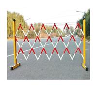 Barrière de sécurité Industrielle Extensible avec roulettes Mobiles 1,2 x 5 m, Pliable et rétractable, Rouge et Blanche, pour allées extérieures et écoles